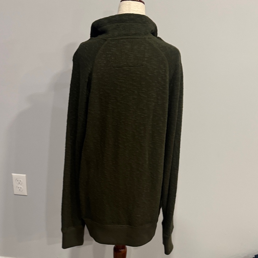 Banana Republic Green 1/4 Zip Up Heritage Collection Sweater Large - Picture 5 of 6